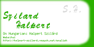 szilard halpert business card