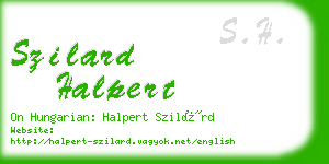 szilard halpert business card